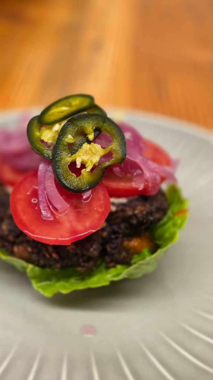 Bohnen-Hafer-Pilz-Burger